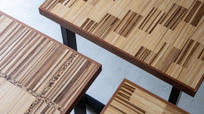 竹割り箸を再利用したアップサイクルテーブル / TAKEZEN TABLE